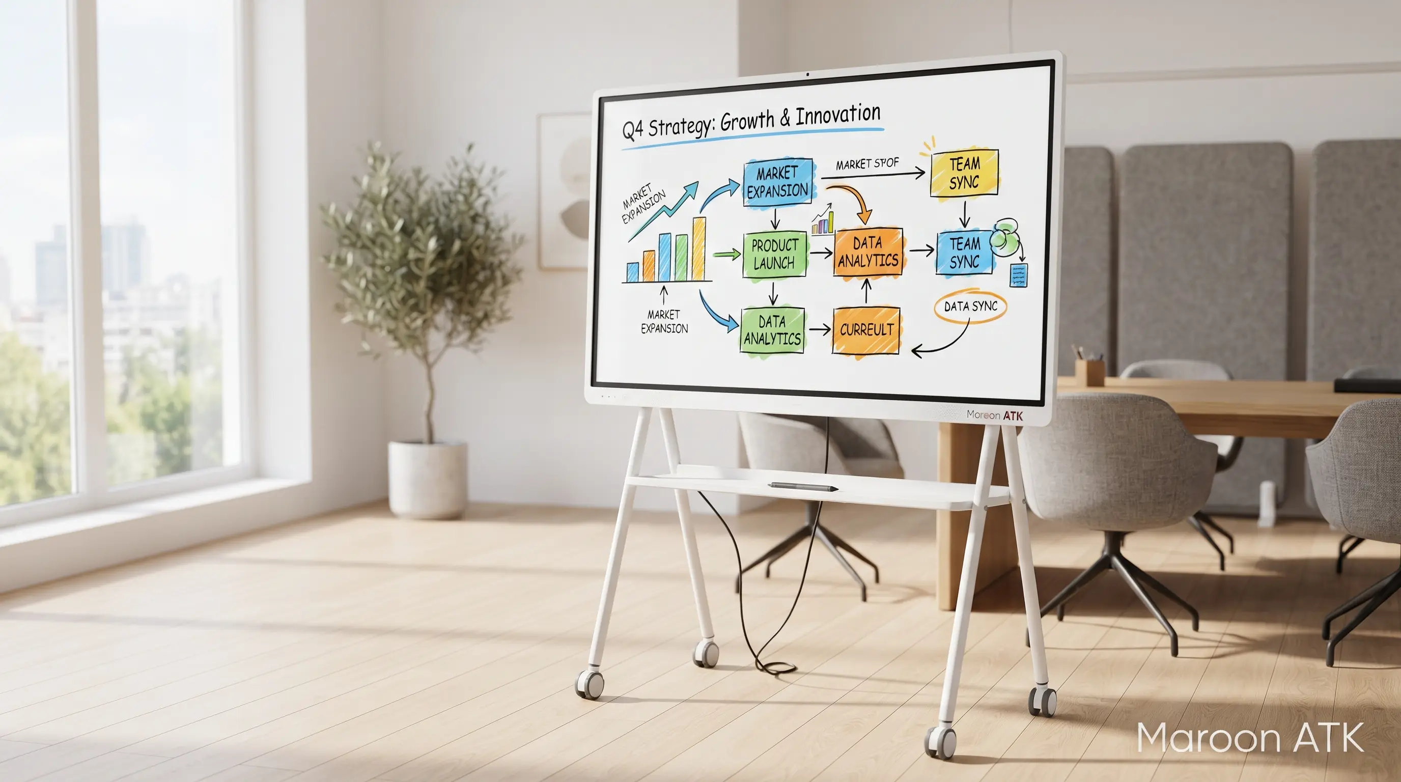 Papan Tulis Digital Smart Whiteboard 55