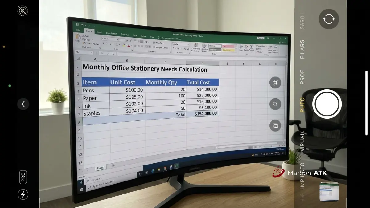 Cara Menghitung Kebutuhan ATK Kantor dengan Formula Excel