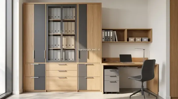 Meja Resepsionis Custom dan Kabinet Arsip untuk Optimalisasi Ruang Kantor