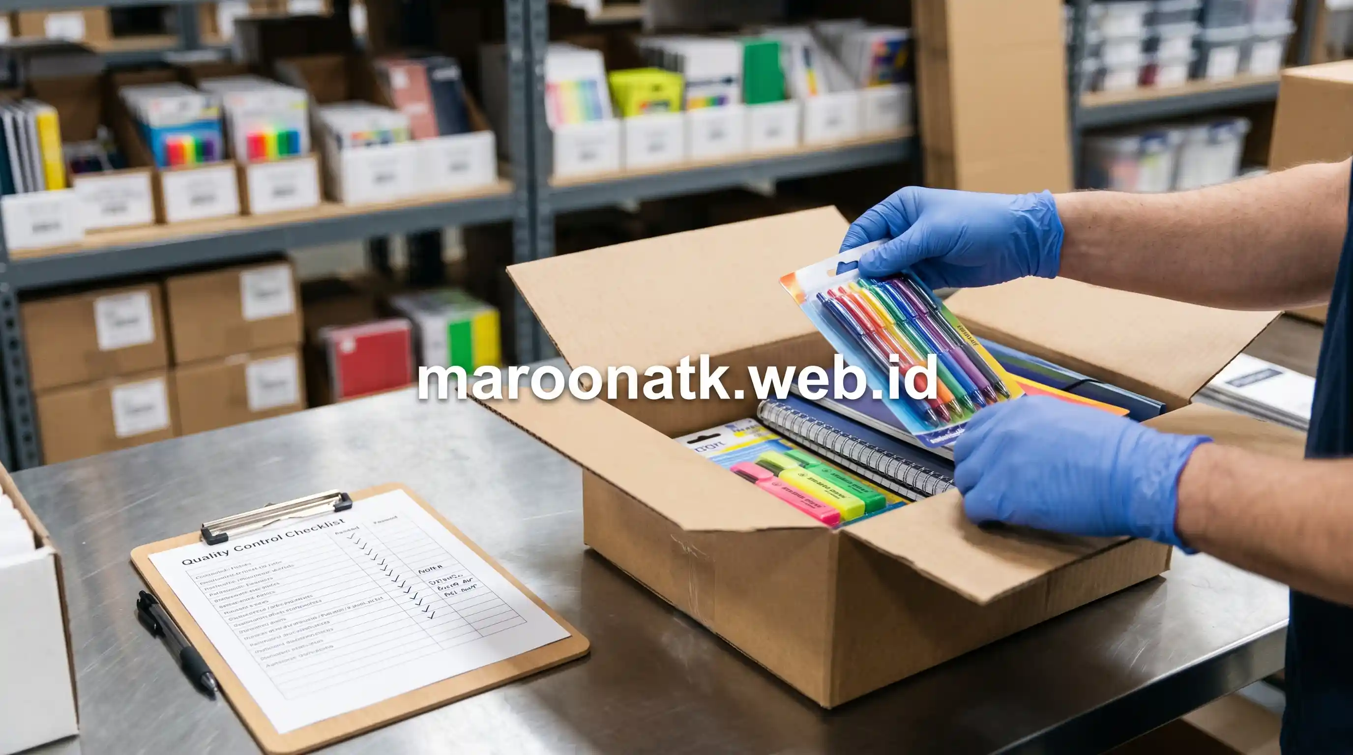 Proses Packing dan Pengecekan Kualitas Paket ATK Sebelum Pengiriman